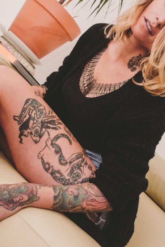 Tatuaje de Monmon Cat Florido 1 Gato Monmon Japones Tatuaje Caroli Dilli